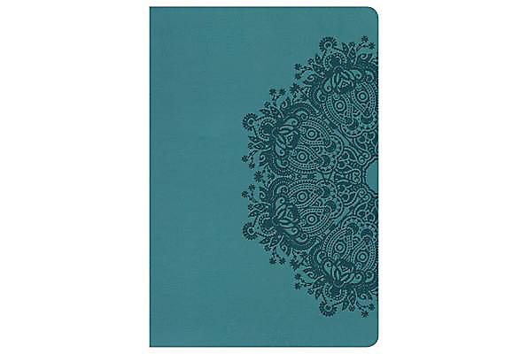 KJV Large Print Personal Size Reference Bible Teal LeatherTouch Indexed