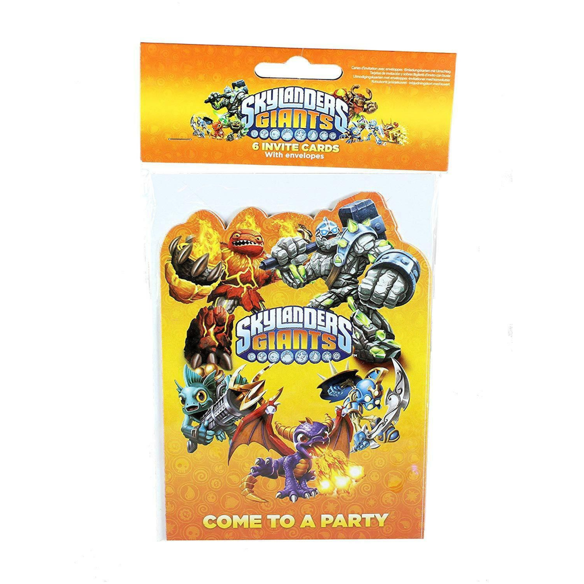 Pack of 6 Skylanders Giants Party Invites Invitations Cards With Envelopes