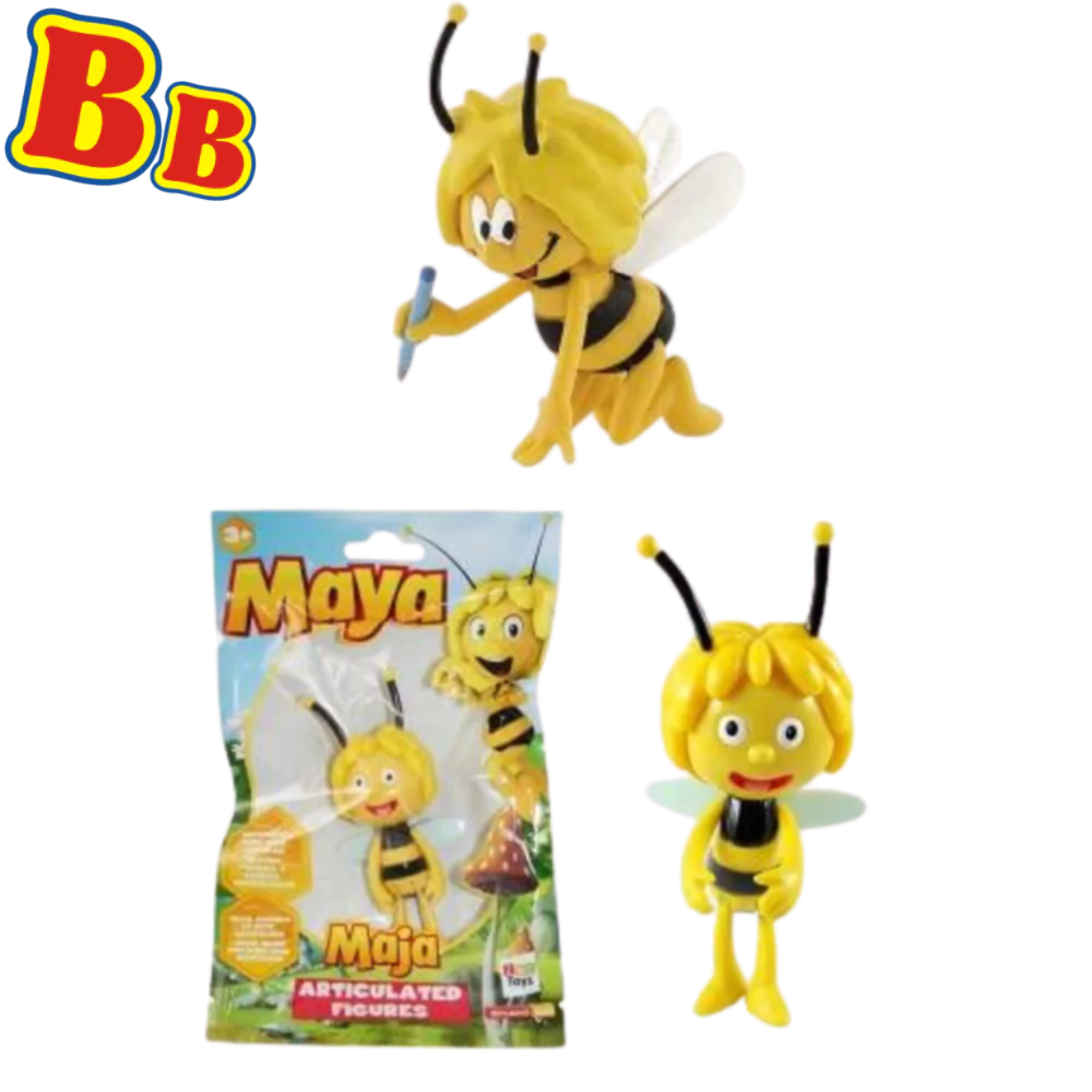 Maya the Bee Set of 2 Maya Figs - Articulated Figure Maya & Bullyland Maya the Bee Figure