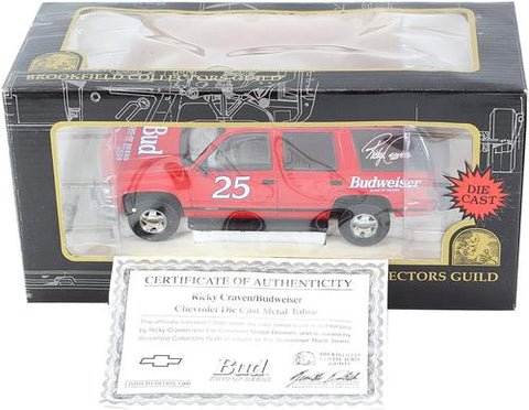 diecast model - Chevy Chevrolet Tahoe #25 Ricky Craven Budweiser Limited Edition of only 5000