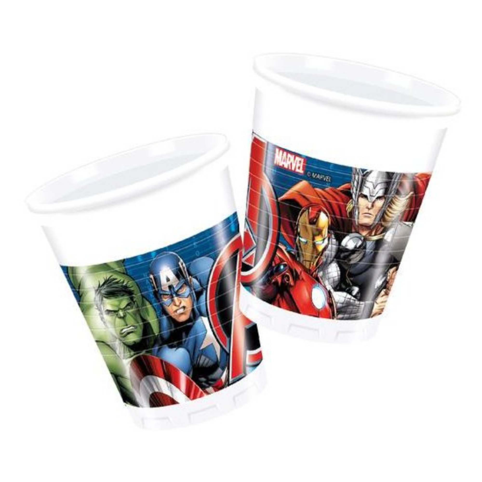 Marvel Avengers Party Cups, Pack of 8 - Hulk, Captain America, Iron Man and Thor