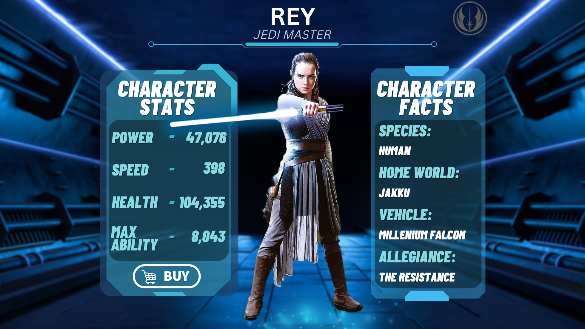 Rey Character Stats