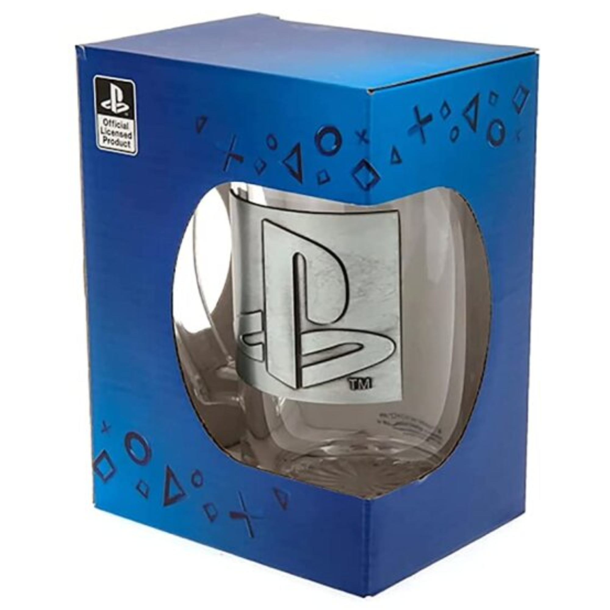 Playstation 500ml Glass Stein with metal badge