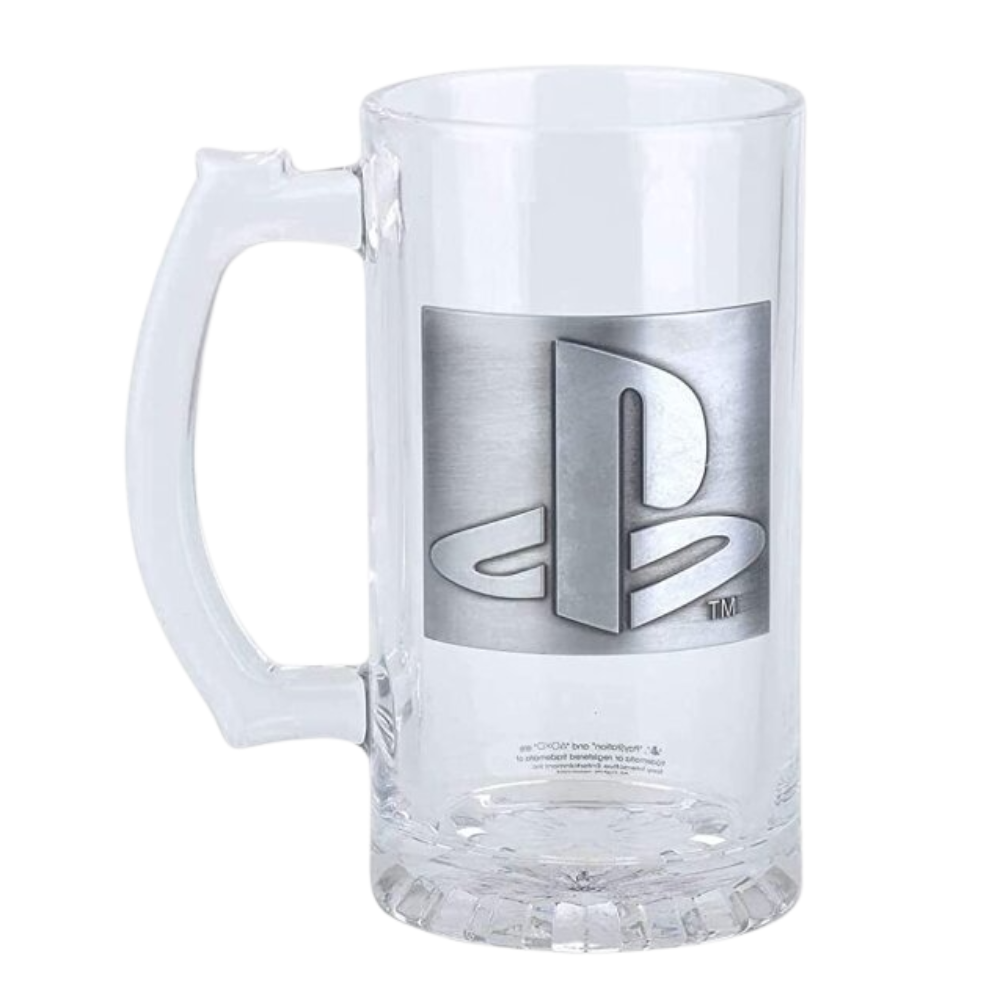 Playstation 500ml Glass Stein with metal badge