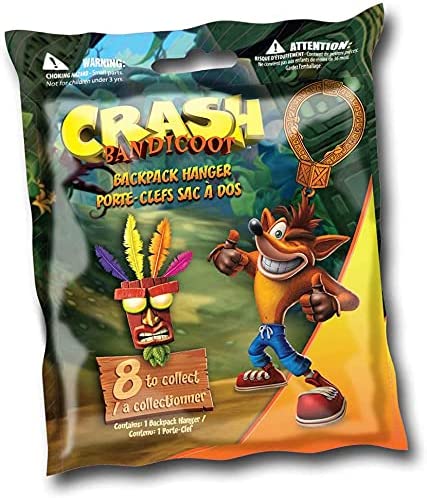 Crash Bandicoot Mystery Keyclip Mini figure Blind Bag - Pack of 6