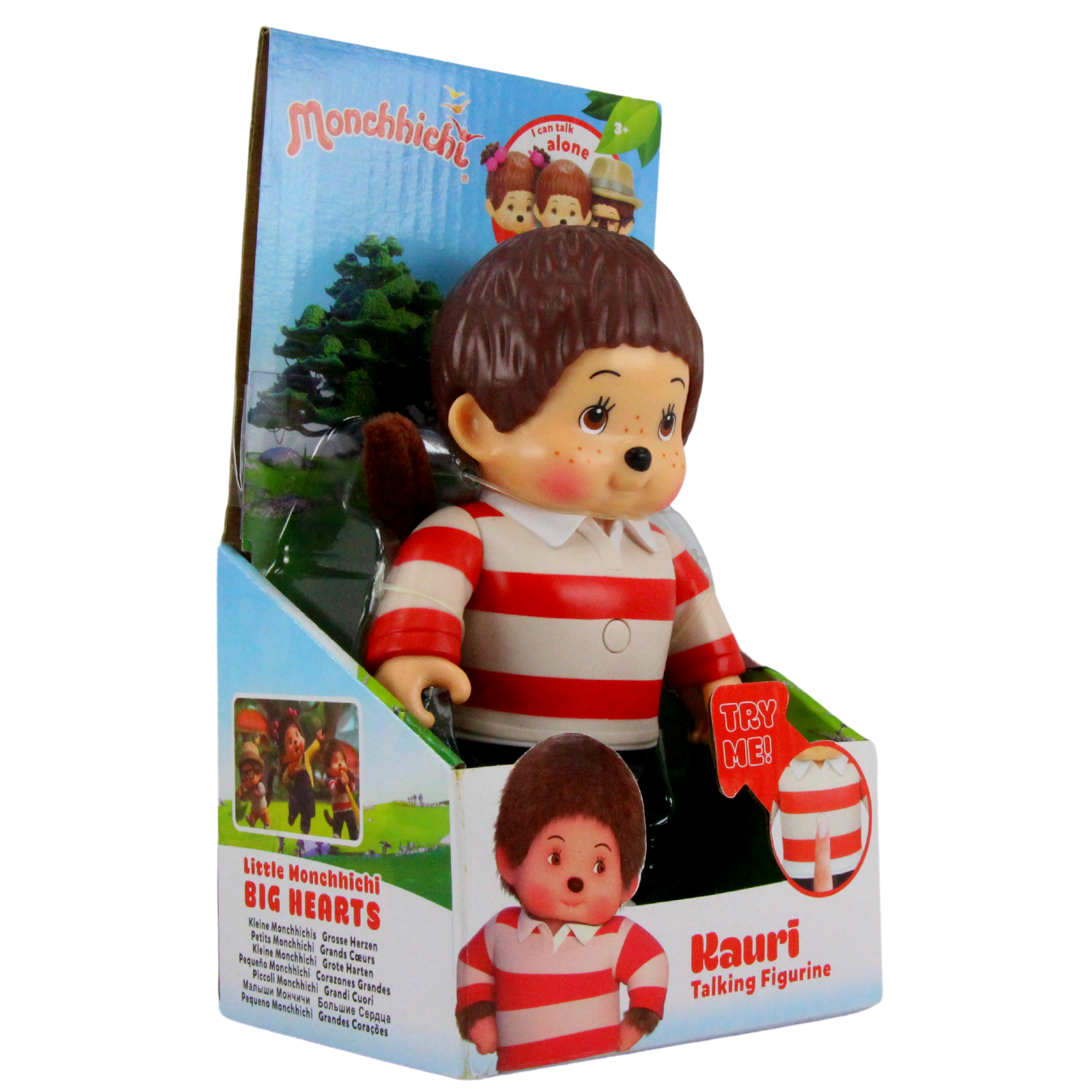 Monchhichi 13cm Articulated Talking Figure with 15 Phrases Super Cute - Kauri