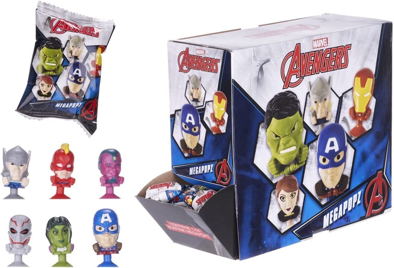 Marvel Avengers Megapopz Party Favours Collectable Figure Heads CDU of 144 Megapopz