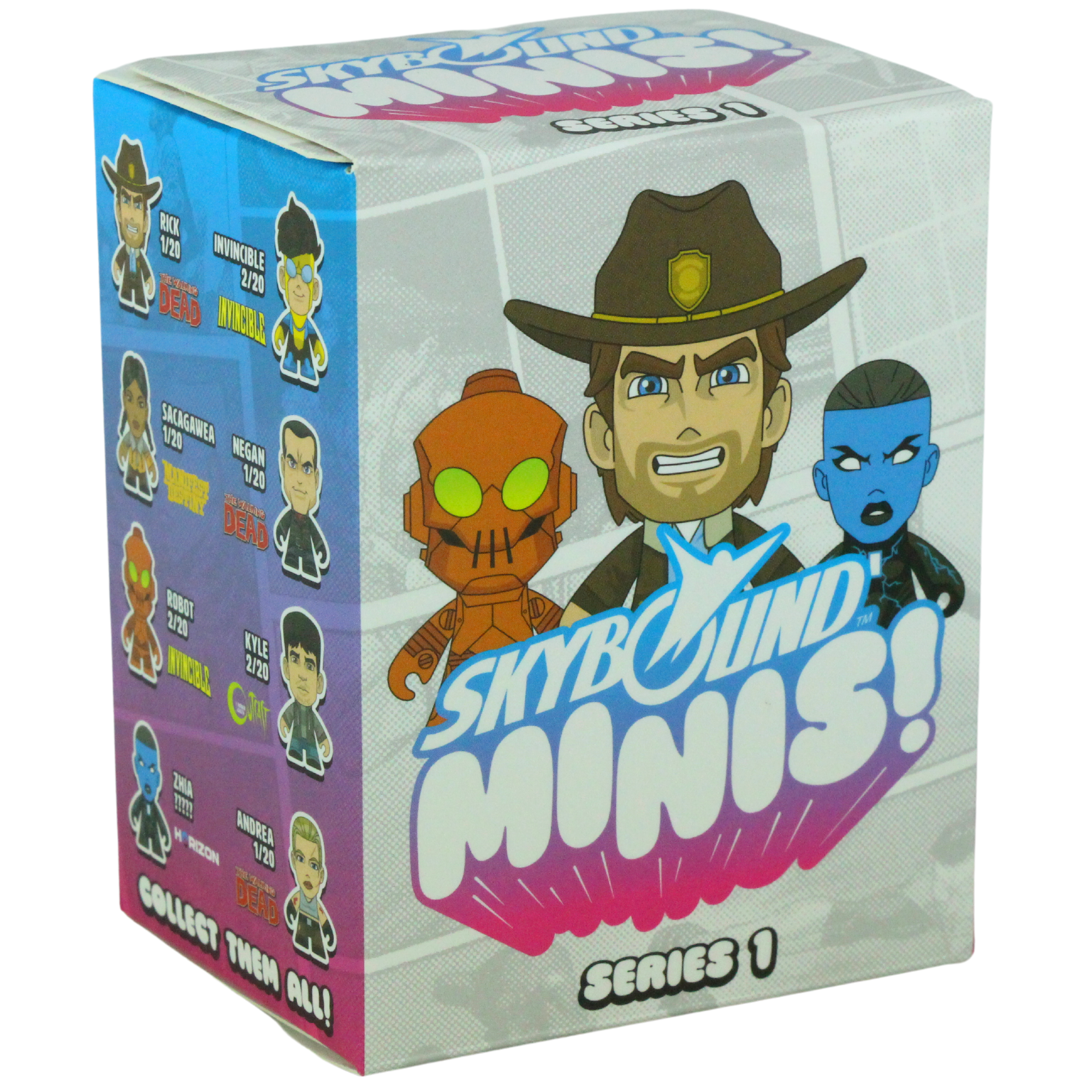 Skybound Minis Series 1 Character Figures, The Walking Dead, Invincible, Science Dog & More Blind Box Party Favours Pack of 6