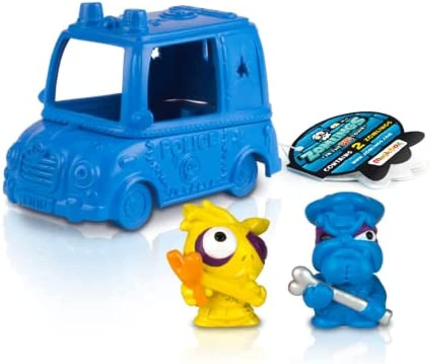 Zomlings Series 5 - Full Box of 12 Blind Box Vehicles - Includes Ice Cream Van, Fire Truck & Police Car