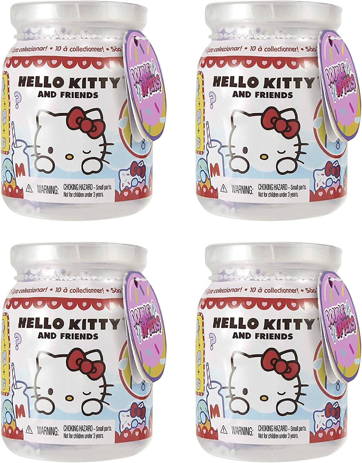 Hello Kitty Sanrio Double Dippers Collectible Figures Surprise Blind Pack of 4