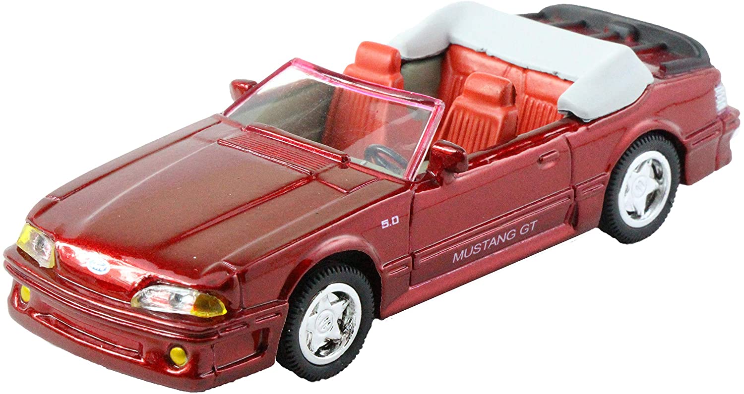 NewRay 1989 Ford Mustang GT 5.0 Convertible in Red 1:43 Diecast - All American City Cruiser Collection