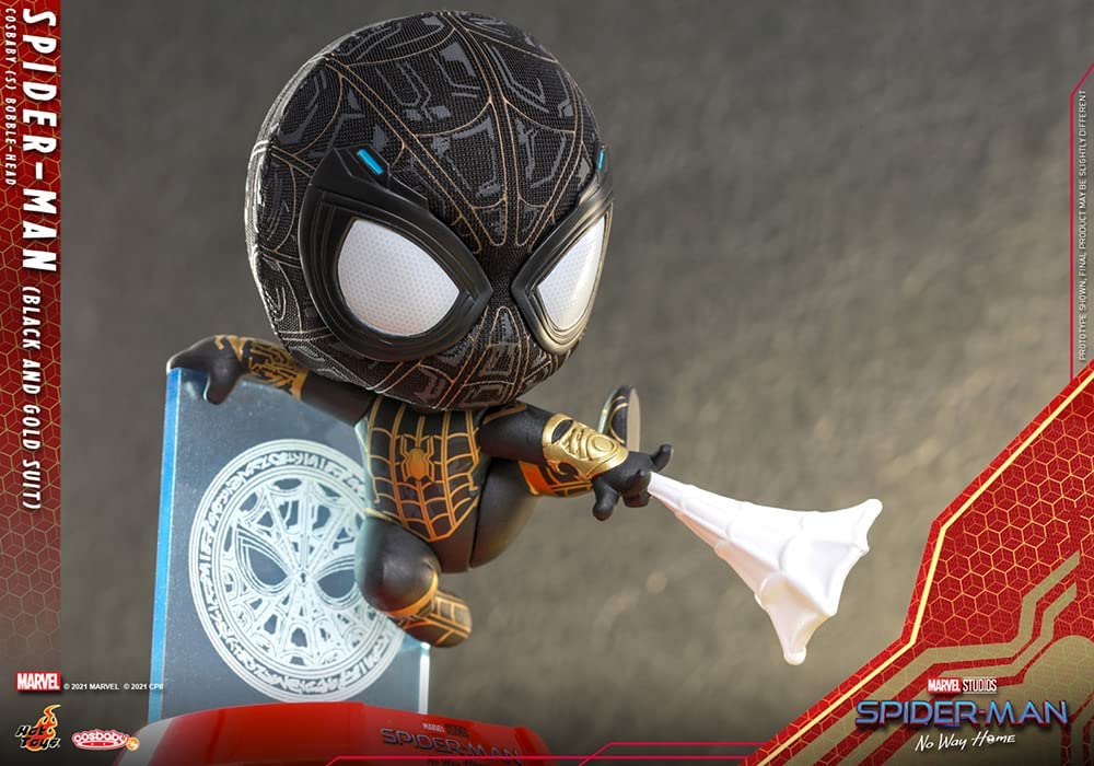 Spider-Man No Way Home - Spider-Man Black & Gold Cosbaby Vinyl Collectible Figure