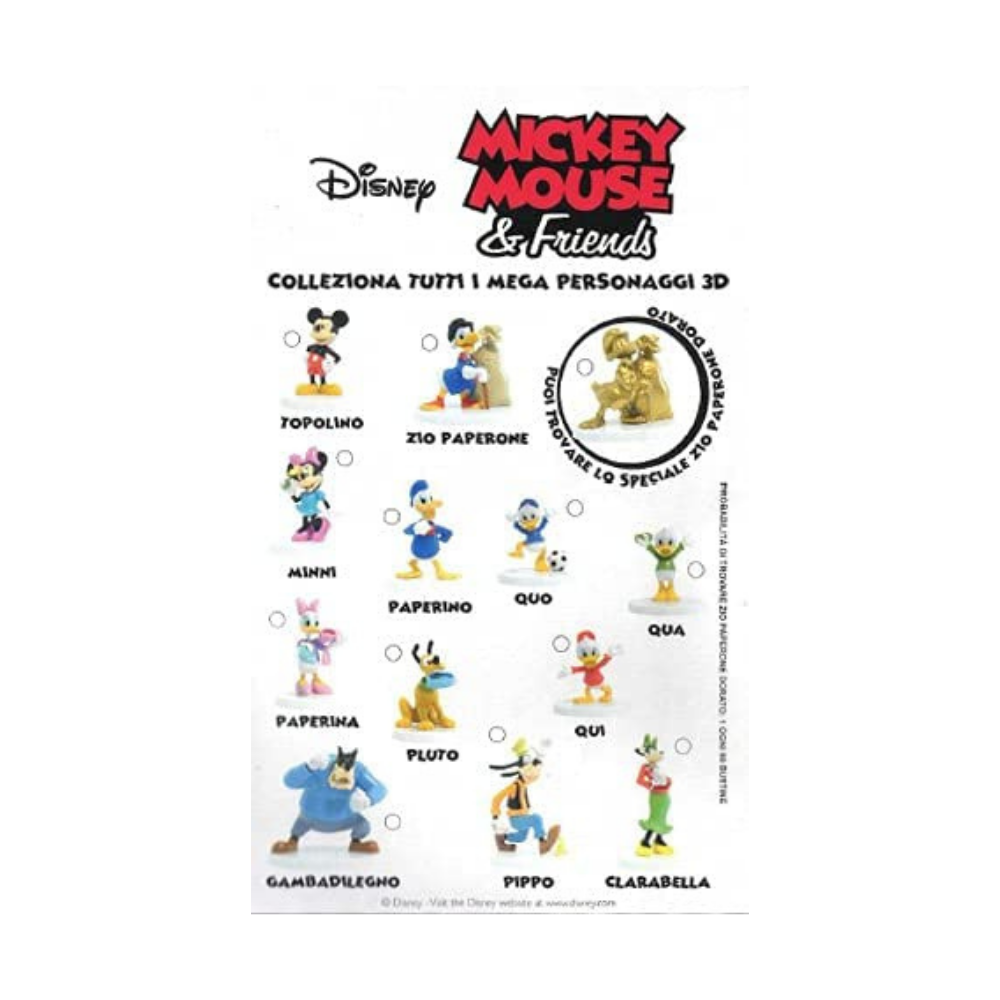 Mickey Mouse & Friends Disney Mini Figures - Minnie, Pluto, Daisy Duck 13 to Collect Party Favour Cake Topper Blind Bags Pack of 4