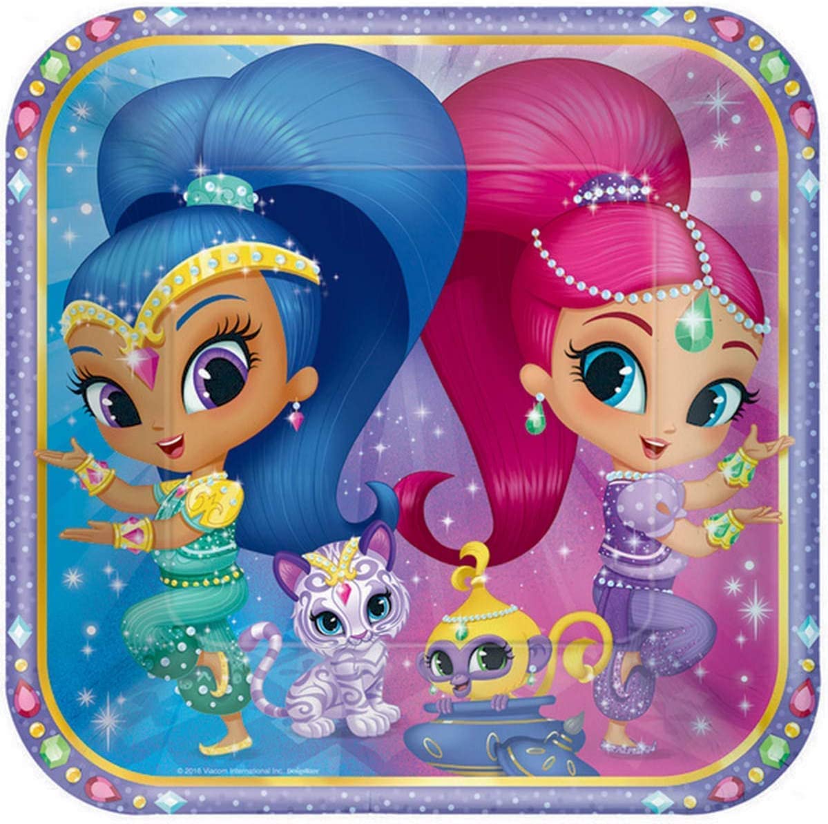 Shimmer & Shine Paper Party Plates 23cm - Pack of 2 - 16 Plates in Total