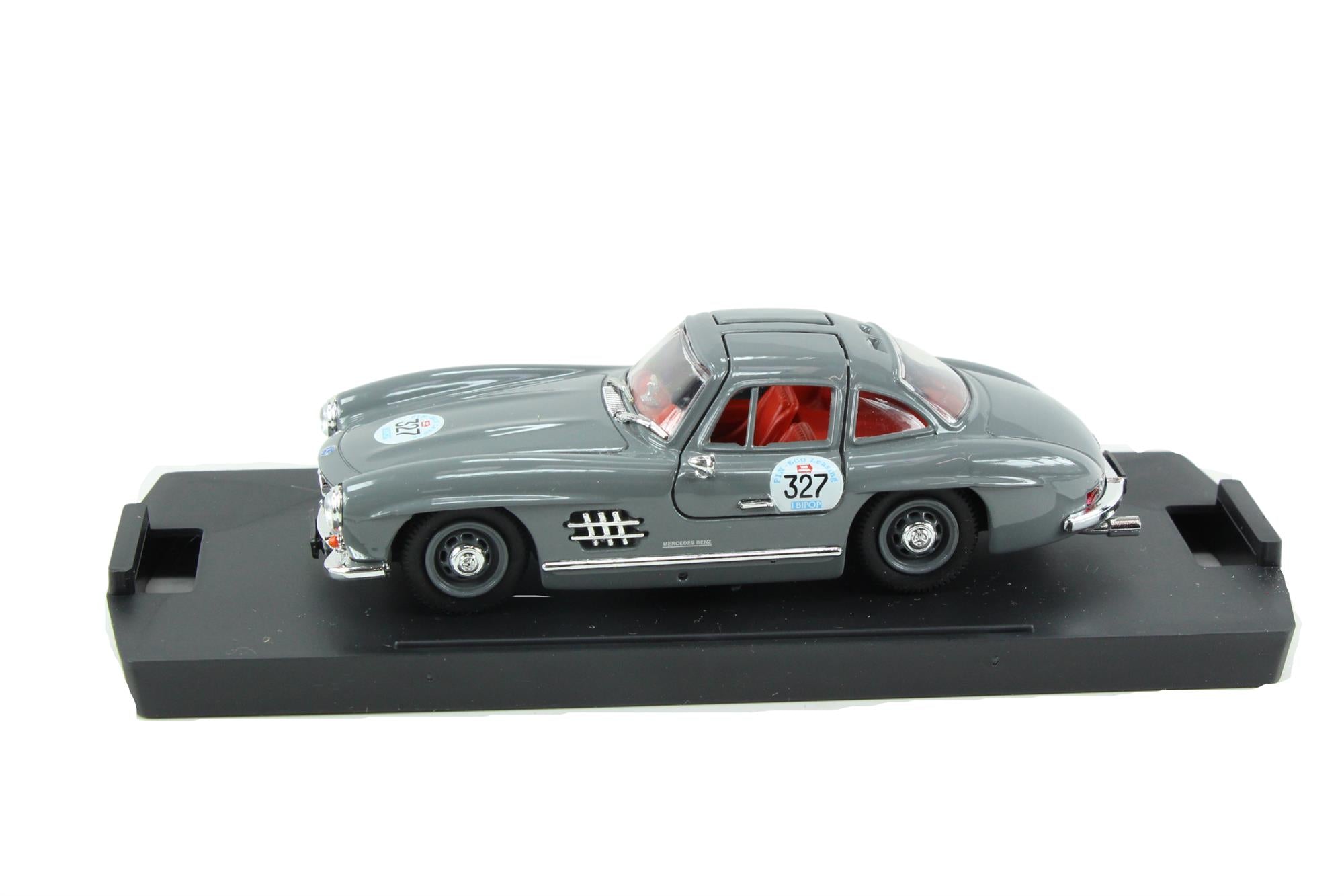 Bang Models - 1:43 Scale Diecast Mercedes-Benz 300 SL #327 Grey 1996 - Ostman & Wieland - Original Factory Sealed Plastic