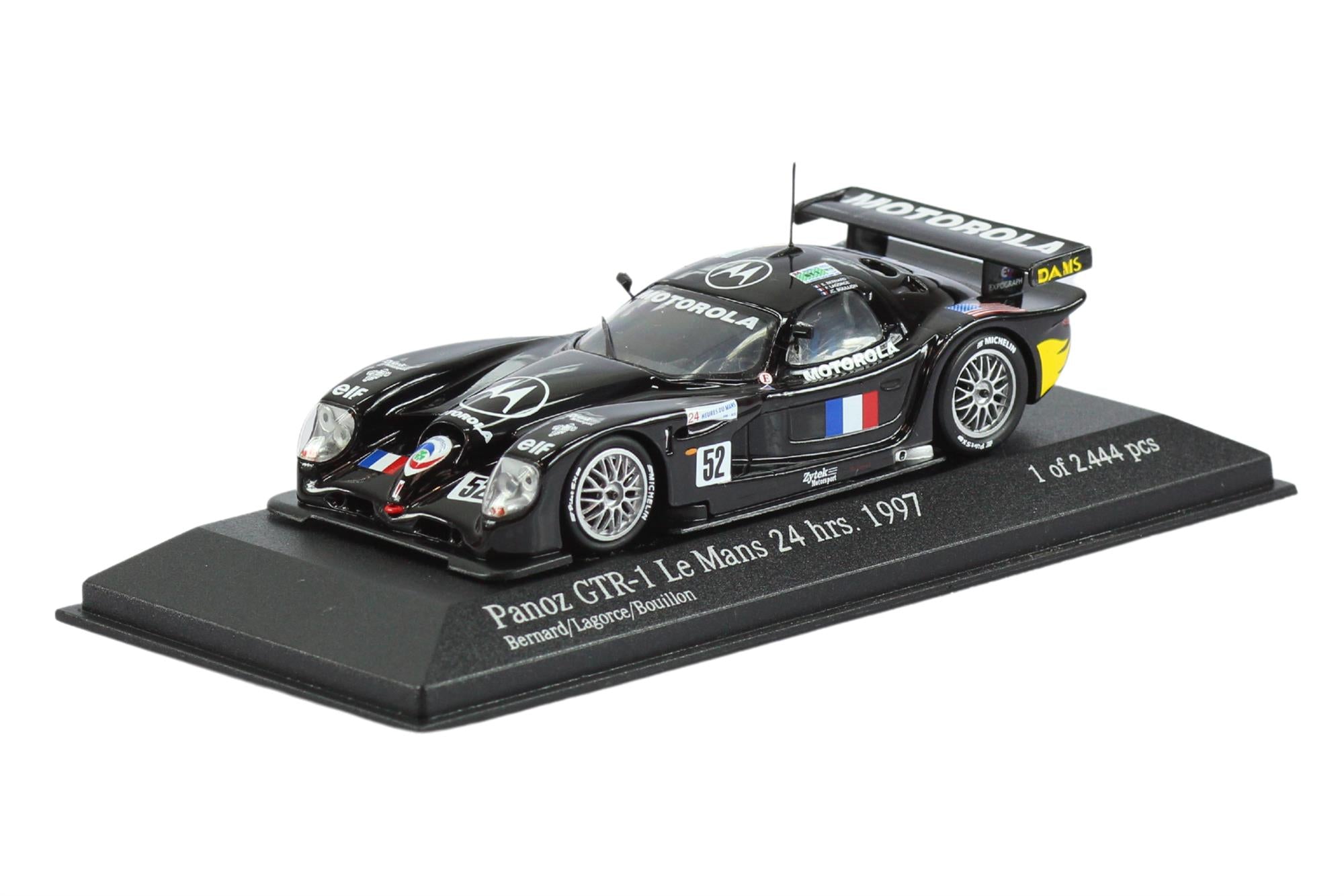 Action Models - 1:43 Scale Diecast Panoz GTR-1 24hrs Le Mans 1997 #52 - Bernard, Lagorce & Boullion