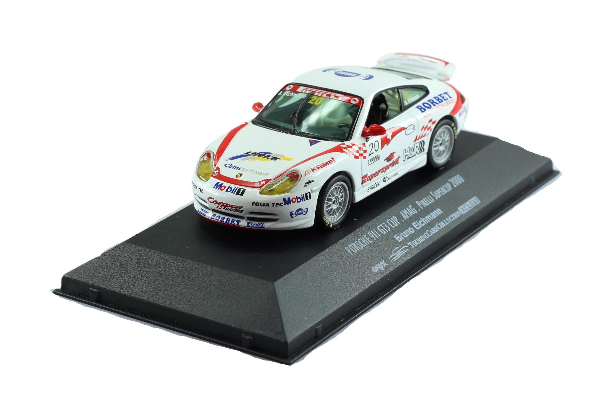 Onyx Models - 1:43 Scale Diecast Porsche 911 GT3 Cup - Pirelli Supercup 2000 - Bruno Eichmann