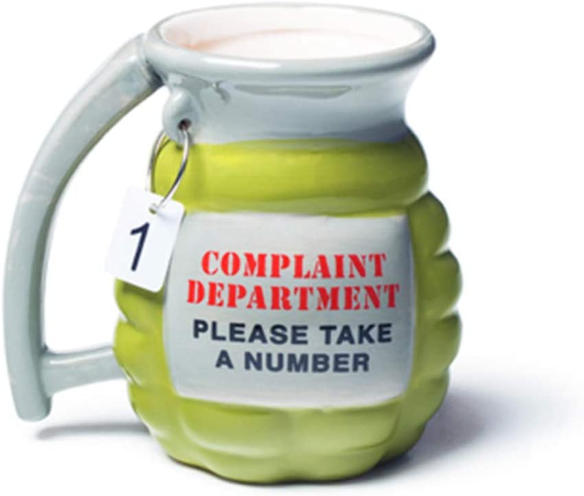 BigMouth Inc Complaint Department Grenade 400ml Coffee Mug 'Take a Number'