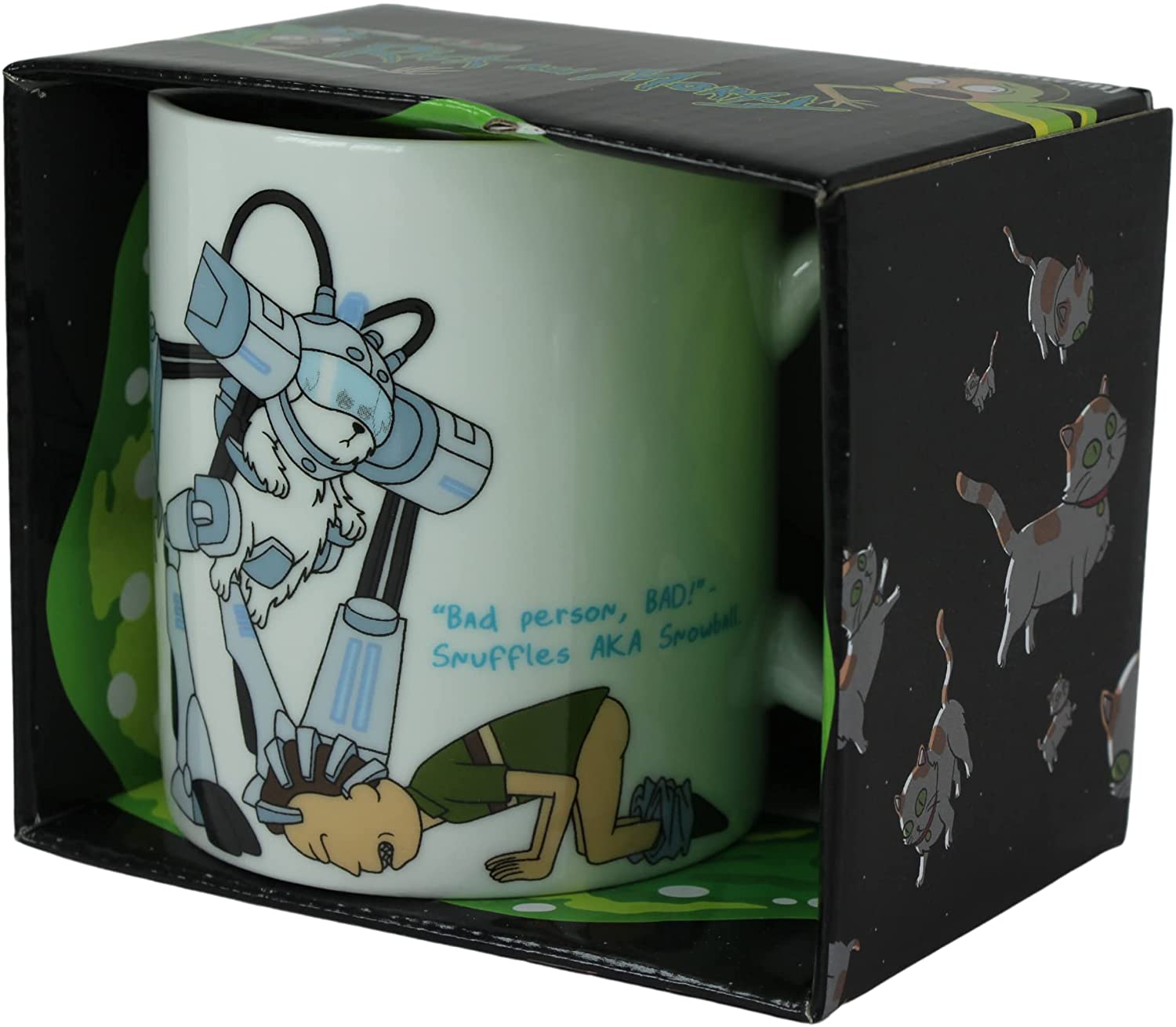 Rick & Morty - Blips & Chips Bifold Wallet & Snowball Bad Person Bad Mug - Great Value Mug & Wallet Set