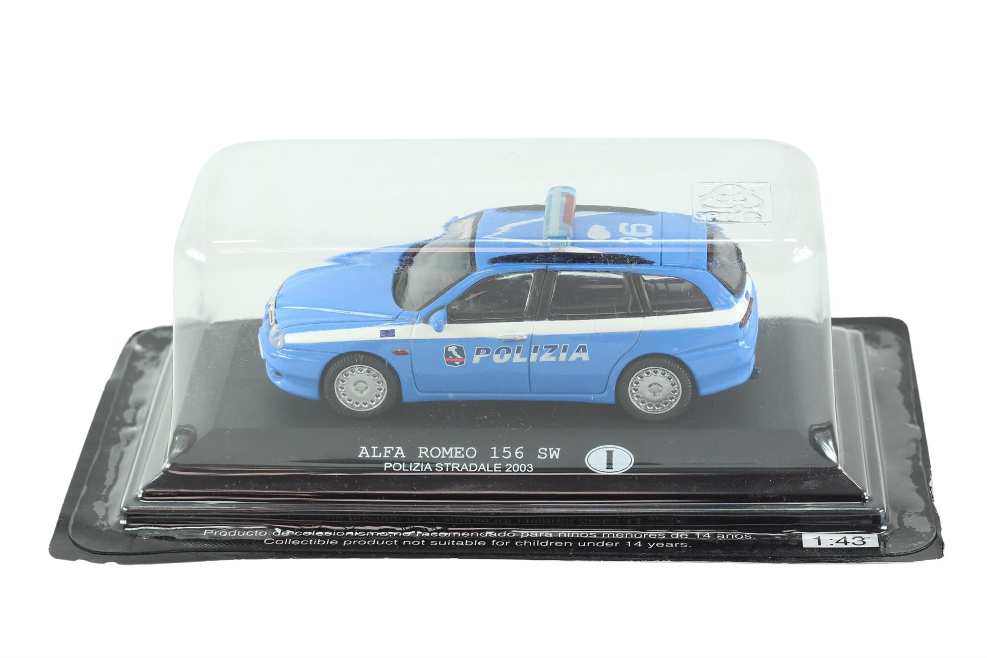 Altaya Models - 1:43 Scale Diecast Alfa Romeo 156 SW Polizia Stradale 2003 - New and Still Sealed