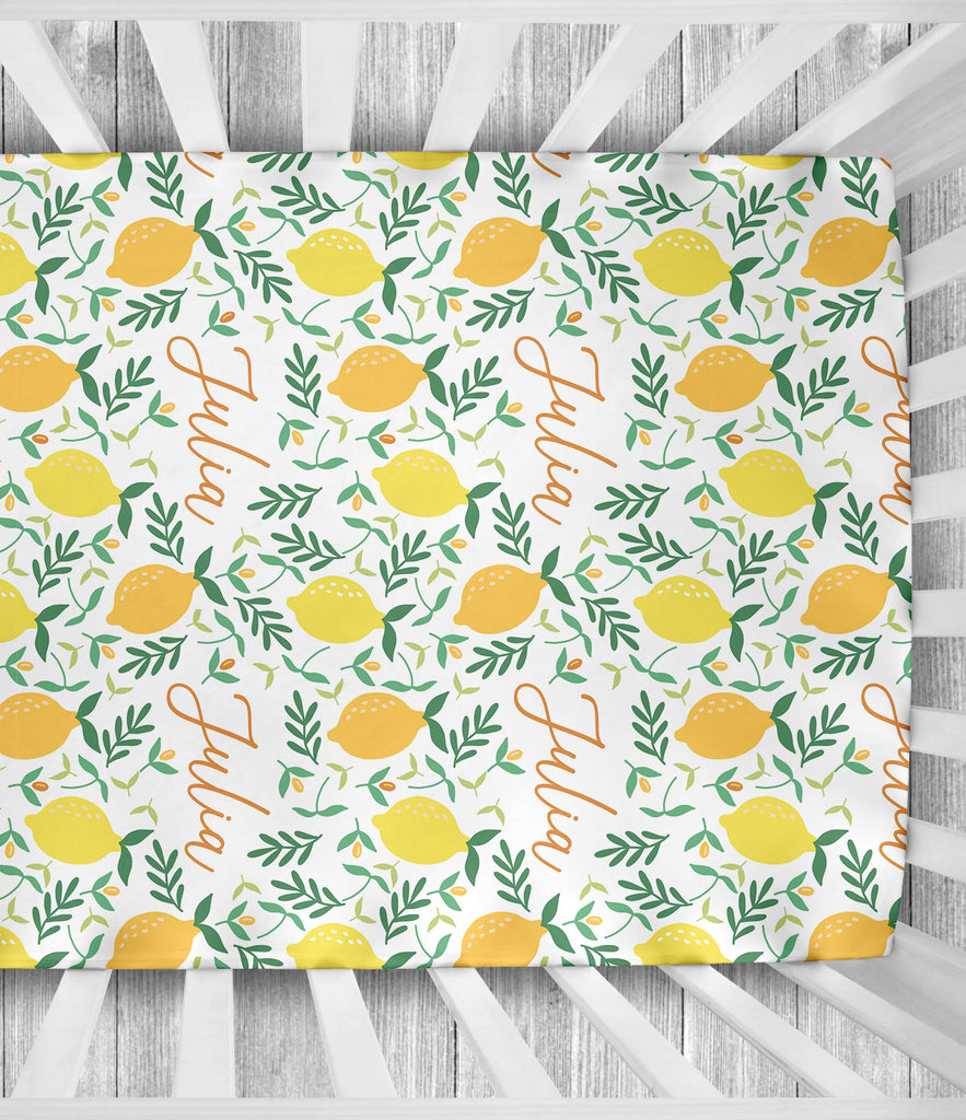 lemon crib sheets