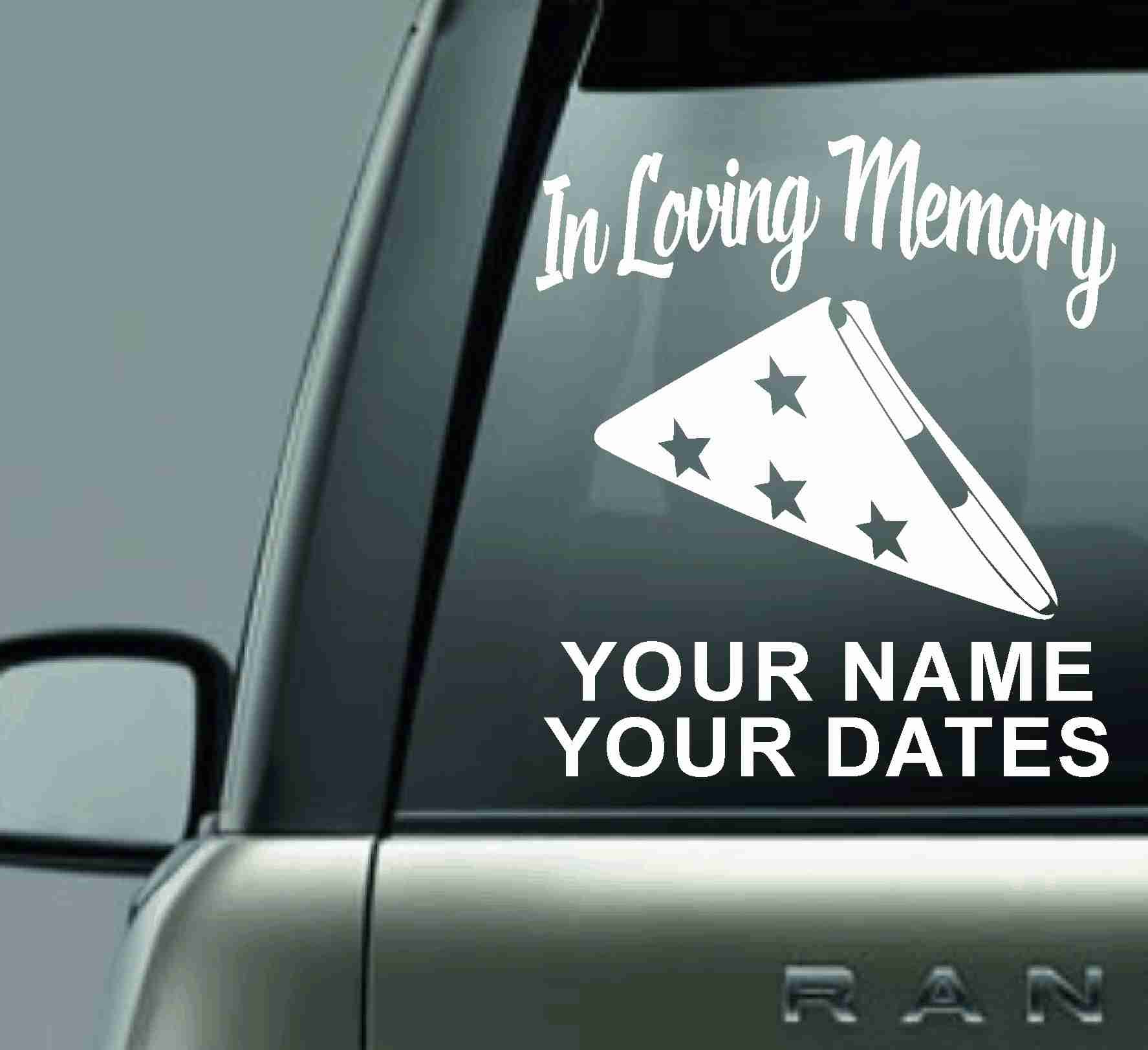 in loving memory picture car sticker