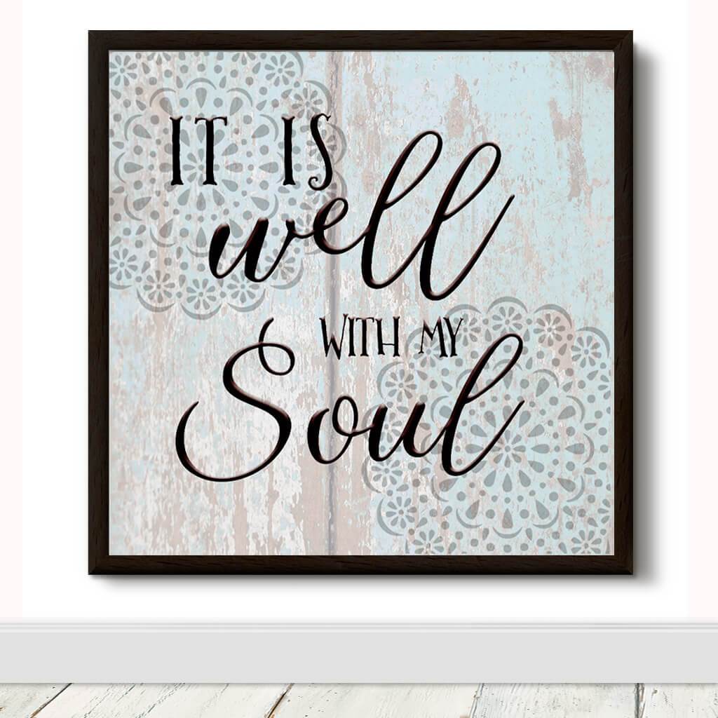 It Is Well With My Soul Decorative Metal Wall Art Barbells And Handcuffs