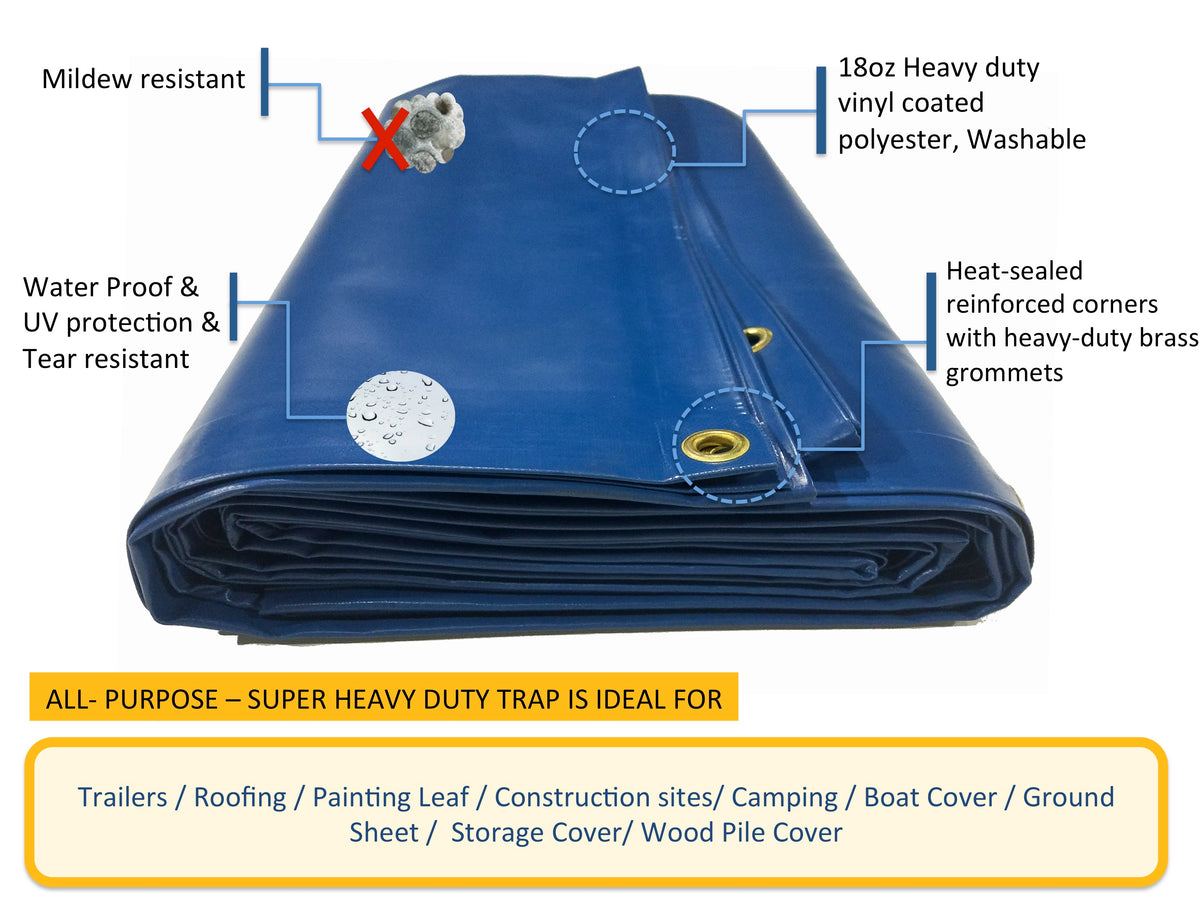 18oz Heavy Duty Vinyl Tarp Aluminetshadecom