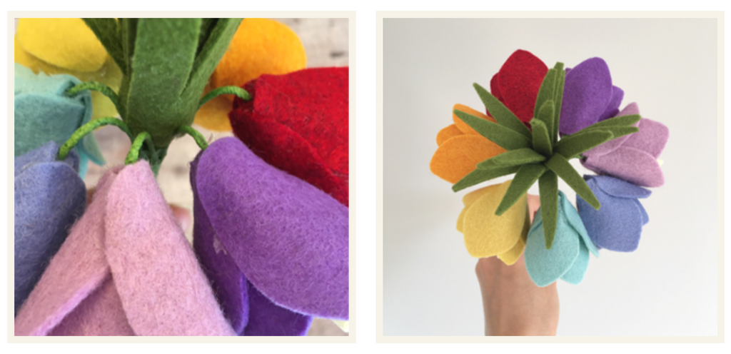 Felt Rainbow Imperial Fritillary tutorial - The Handmade Florist