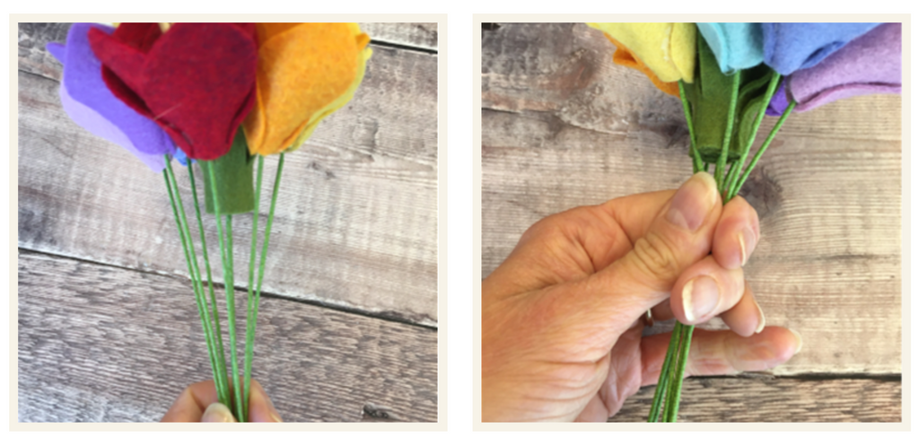 Felt Rainbow Imperial Fritillary tutorial - The Handmade Florist