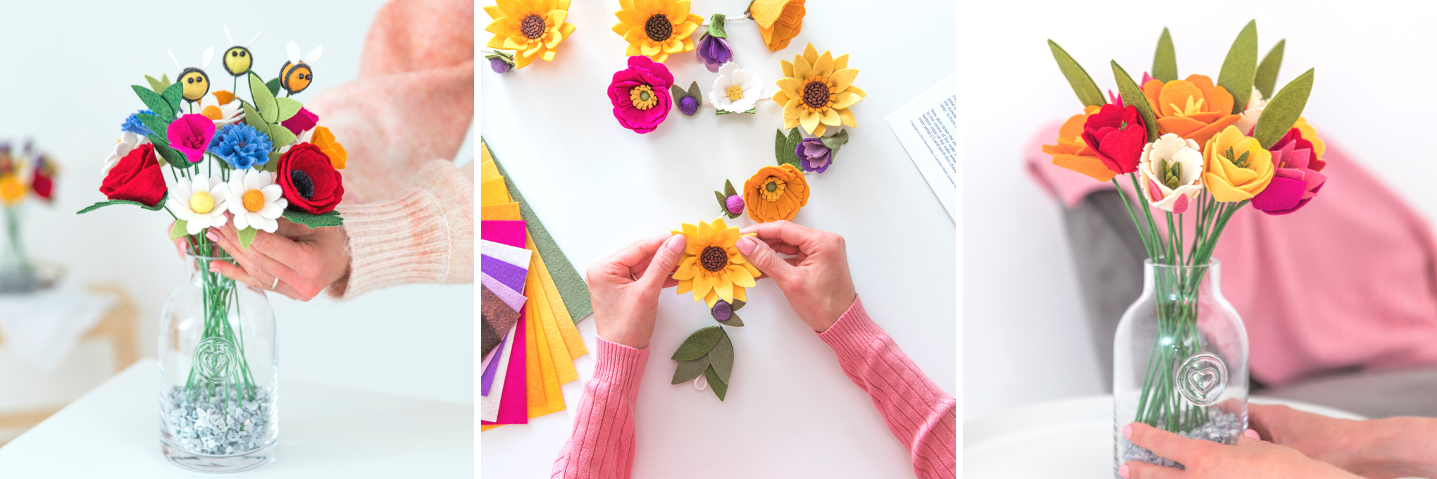 The Handmade Florist bestsellers of 2022 felt flower craft kits