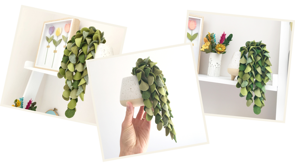 Cascading Felt Houseplant tutorial The Handmade Florist