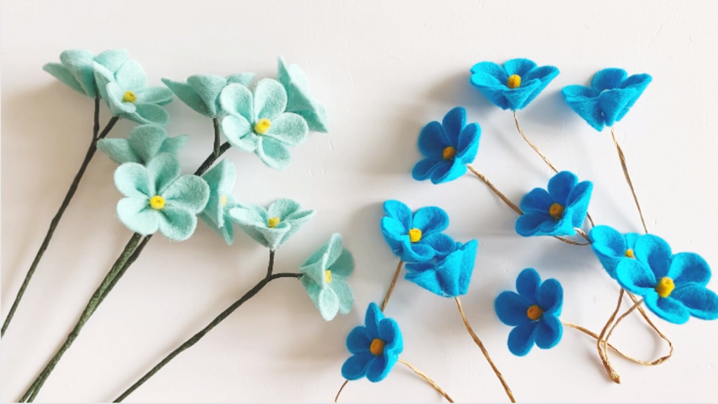 The Handmade Florist spring forget-me-not felt flower tutorial
