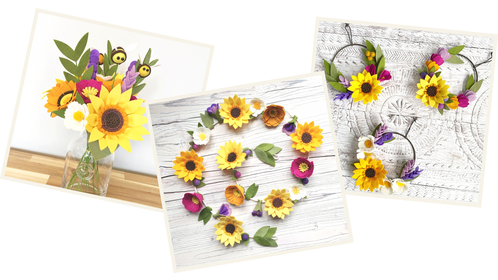 Felt flower making kits for sunshine seekers