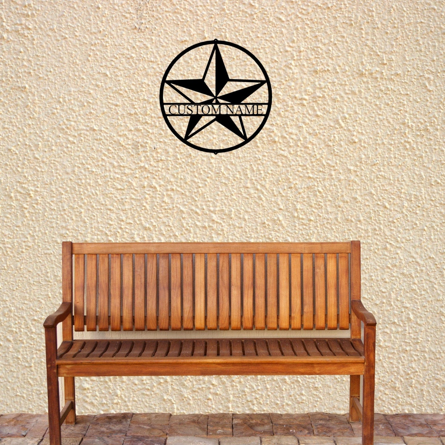 Star Monogram Custom Indoor Outdoor Steel Wall Sign