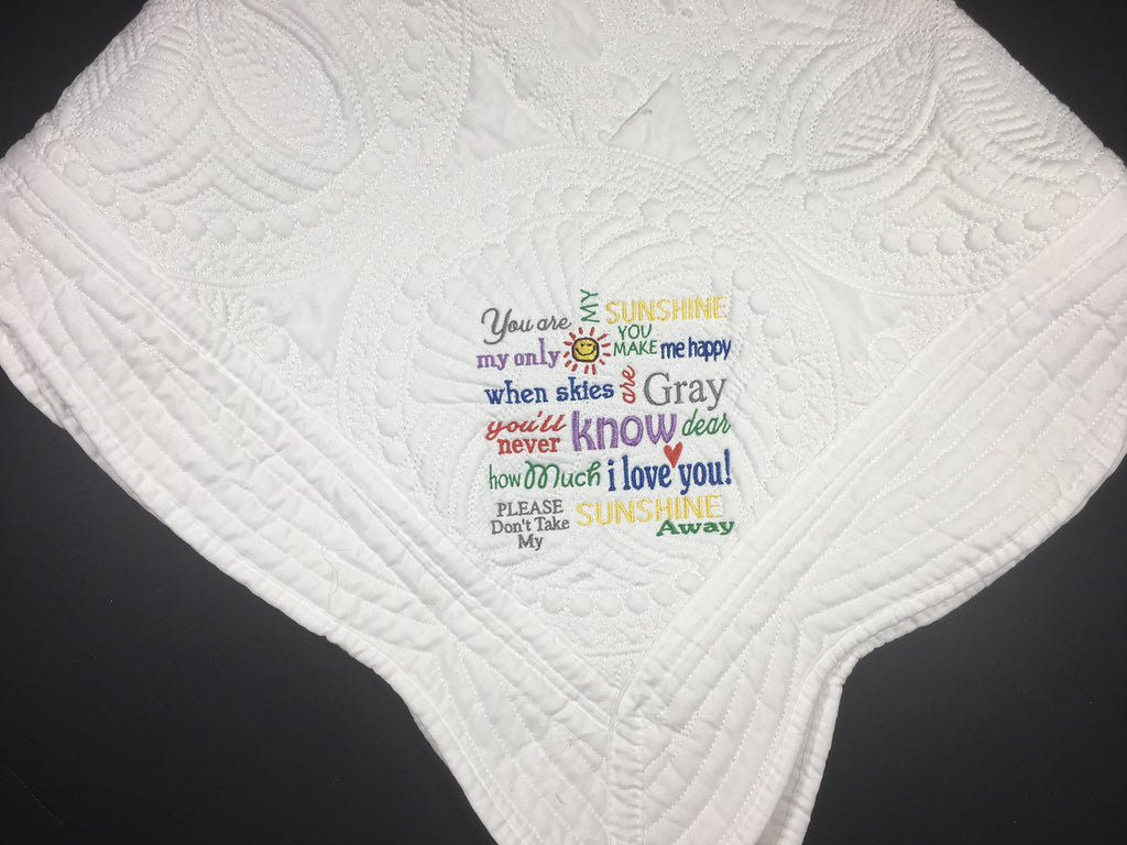 baby blanket embroidered