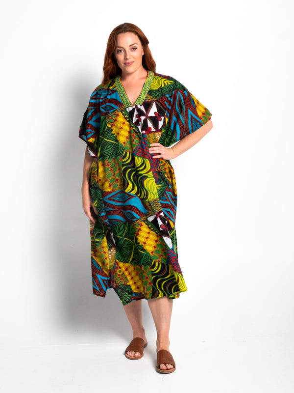 Plus Size and Curvy Cotton Kaftans - Colourful Cottons