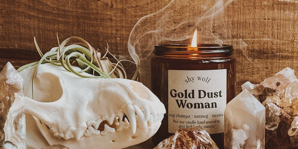 Local Canadian Brands, Shy Wolf Candles, Gold Dust Woman Candle