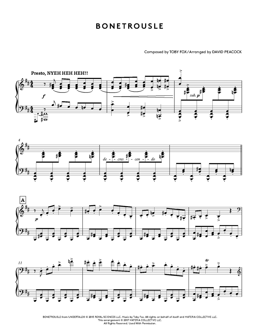 Megalovania Piano Notes Easy
