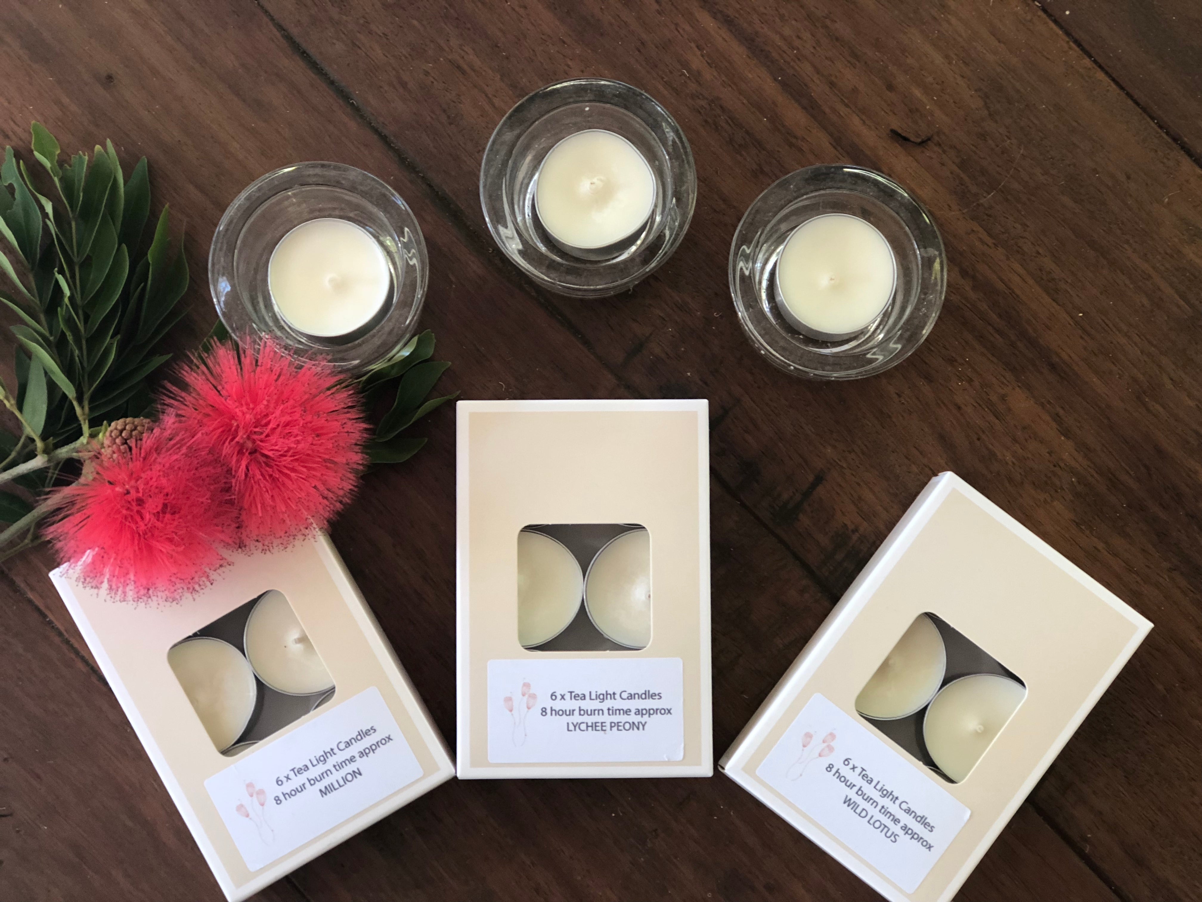Tea Light Candles Set of 6 Beautiful Boxes