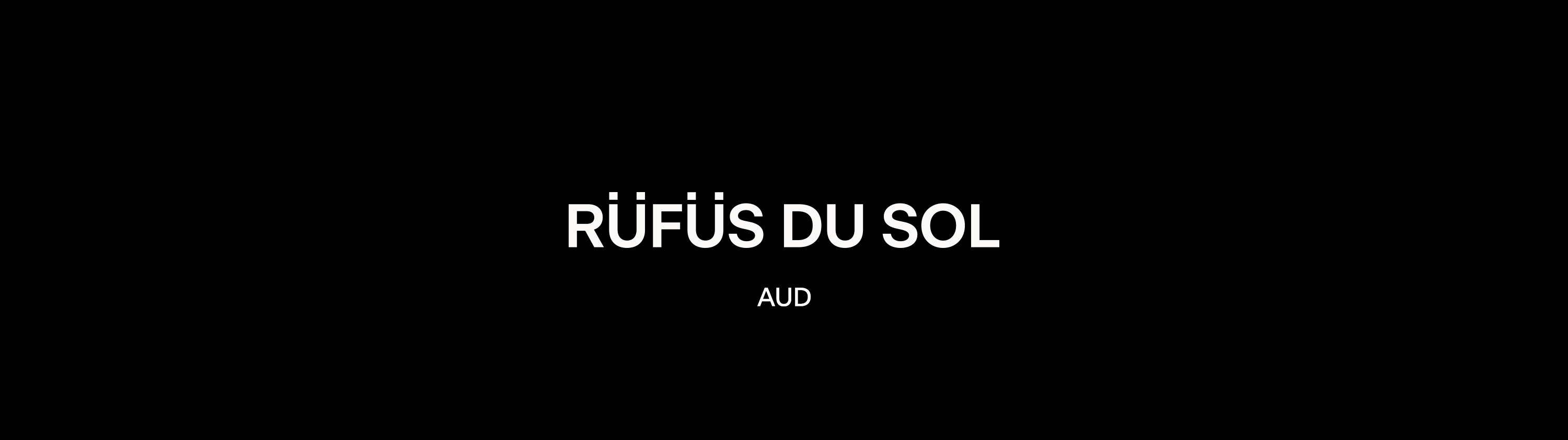 Rufus du sol направление