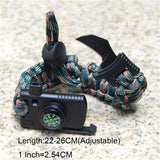 Braided Bracelet Men Women Paracord Outdoor Survival Bracelet Multifunction Camping Rescue Emergency Rope Bangles Compass Knife