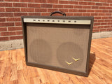 1959 Magnatone 280 Double V 2x12 High Fidelity Stereo Guitar Combo Amplifier Brown Tolex 280A