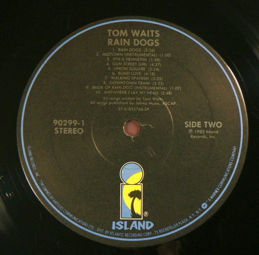 Tom Waits Rain Dogs Lp 1st Press Vg Vinyl Guitar Gallery Of