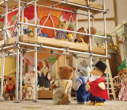 Sylvanian Families Mayor Waddlington Duck inspecting building site