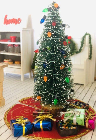 Doll house Miniature Christmas tree skirt