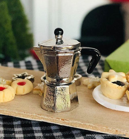 Dollhouse miniature italian coffee pot