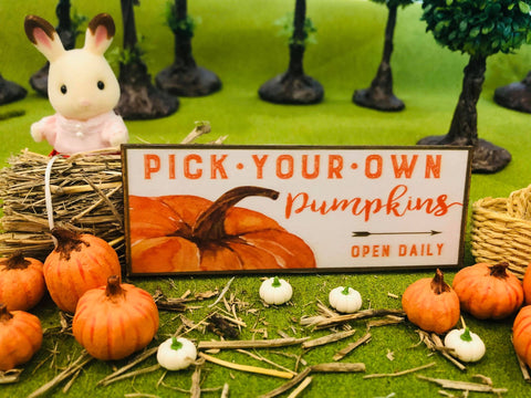 Dollhouse miniature halloween sign
