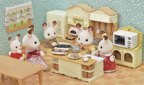 Sylvanian Families White Kitchen cupboards and sets