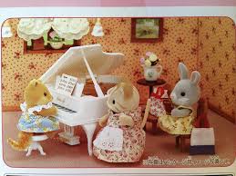 Sylvanian Familiese rare white grand piano set